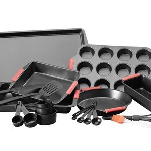 Chef’s Mark 20-Pc. Nonstick Bakeware Set With Silicone NEW